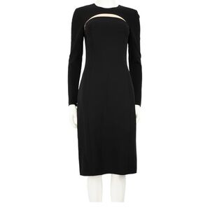Michael Kors Black Wool Size 8 Midi Dress